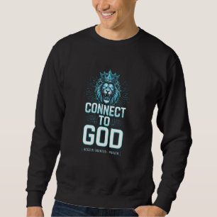 Sweatshirt Lion de Juda Se Connecter à Dieu Conservateur