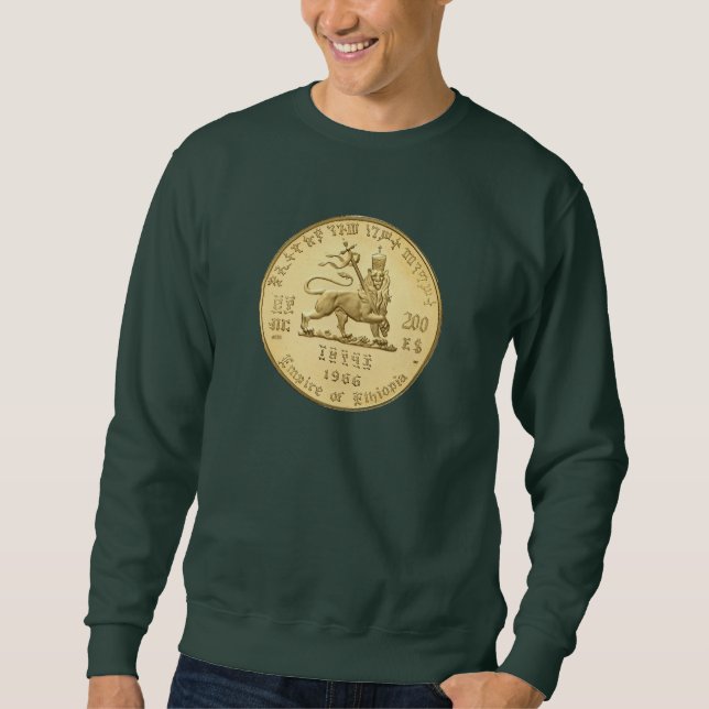 Sweatshirt Lion de Judah Jah Rastafari Rasta Roots Sweater (Devant)