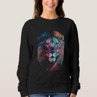 Sweatshirt Lion Nebular - Graffiti Neon Enk Splash