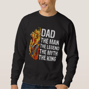 Sweatshirt Lion Papa L'Homme Le Mythe La Légende Le Roi