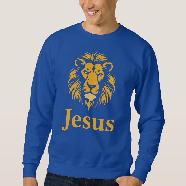 Sweatshirt Lion Roi Jésus - (Devant)