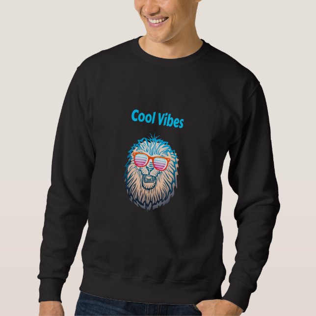 Sweatshirt Lion Vibes Cool (Devant)