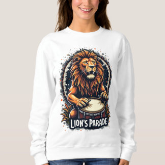 Sweatshirt Lion's Drum Parade drôle d'art : Majestic Lion Imp