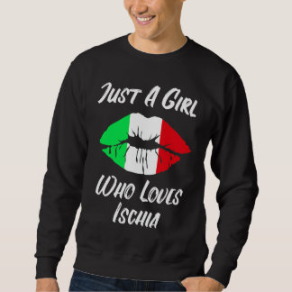 Sweatshirt Lips Mouth Love Italian Flag Ischia