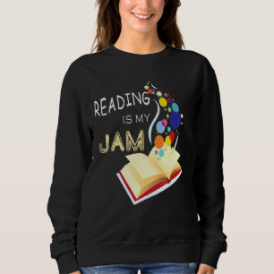 Sweatshirt Lire est mon jambon drôle J'aime lire des livres