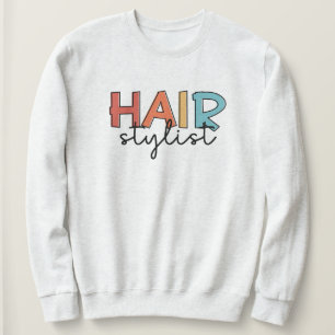 Sweatshirt Liste de cheveux Retro Coiffeur Cadeau