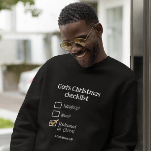 Sweatshirt LISTE DE VÉRIFICATION DE NOËL DE DIEU Christian Me