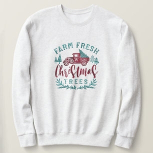 Sweatshirt Livraison rouge fraîche d'arbre de Noël de camio