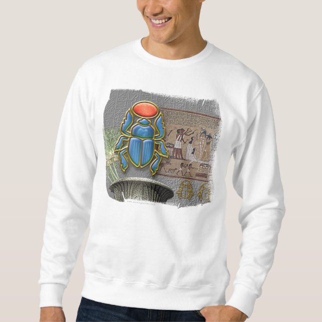 Sweatshirt Livre égyptien de scarabée des morts (Devant)