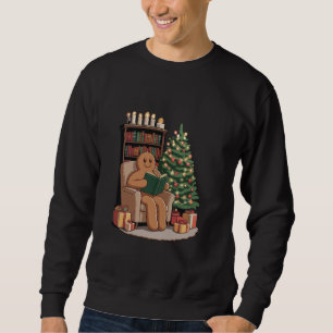 Sweatshirt Livres de lecture Rétro Gingerbread Noël Enseignan
