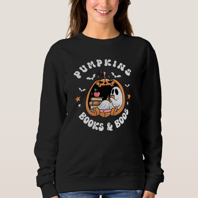 Sweatshirt Livres et Livres citrouille Ghost & Livres Cosy Re (Devant)