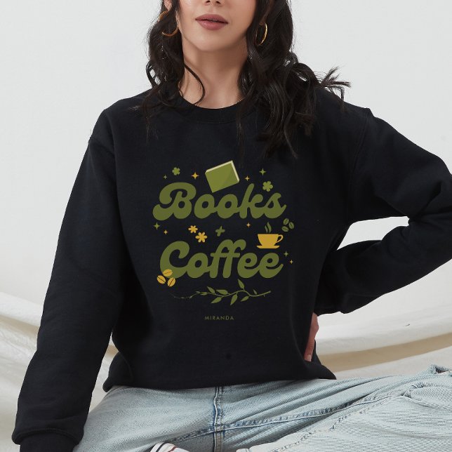 Sweatshirt Livres Modernes & Café Amoureux des Livres Personn (Créateur téléchargé)