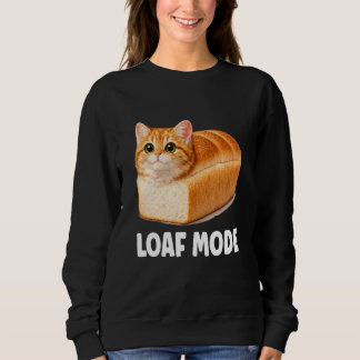 Sweatshirt Loaf Mode Orange Cat Funny Cute Bread Meme