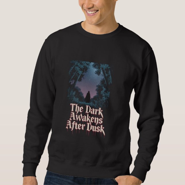 Sweatshirt L'obscurité s'éveille après le plongeon dans la fo (Devant)