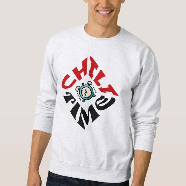 Sweatshirt Logo Chili Time Carré (Devant)