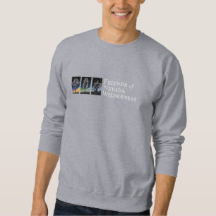 Sweatshirt (logo ciel foncé - blanc)