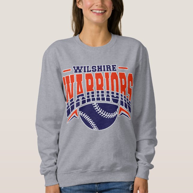 Sweatshirt Logo de base-ball de la marine Wilshire Warriors (Devant)