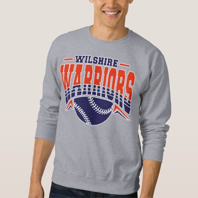 Sweatshirt Logo de base-ball de la marine Wilshire Warriors (Devant)