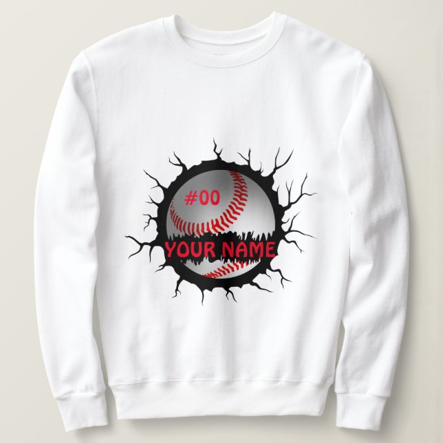 Sweatshirt Logo De Baseball, Nom Personnalisé Du Baseball, Ca (Design devant)