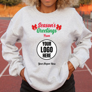 Sweatshirt Logo de Bonnes Fêtes avant et arrière personnalisé