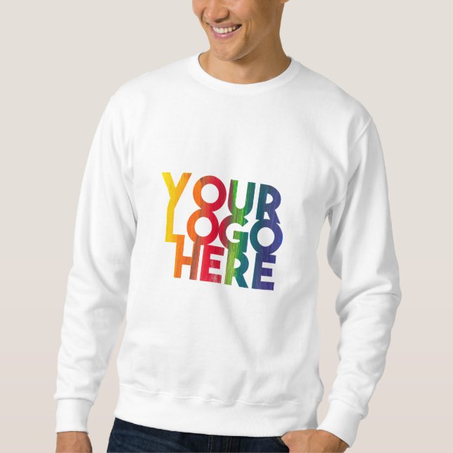 Sweatshirt Logo d'entreprise simple blanc (Devant)