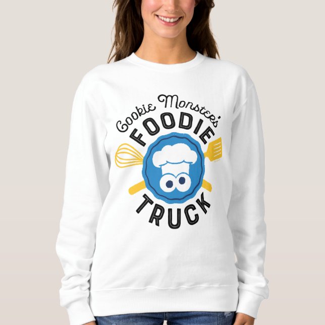 Sweatshirt Logo du camion fourré de Cookie Monster (Devant)