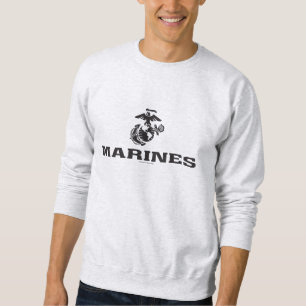 Sweatshirt Logo en noir empilé USMC