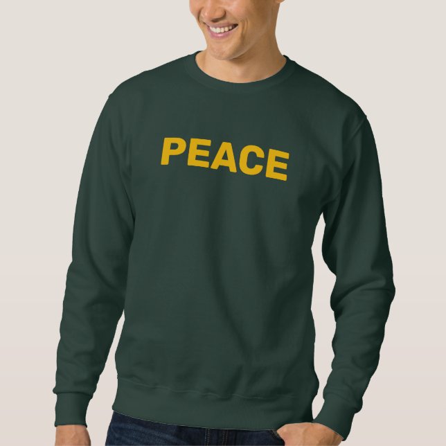 Sweatshirt Logo or PEACE Vert (Devant)