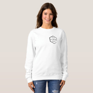 Sweatshirt Logo personnalisé Blanc Employé Entreprise Employé
