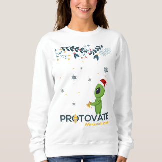 Sweatshirt Logo Protovate Greenie d'hiver blanc