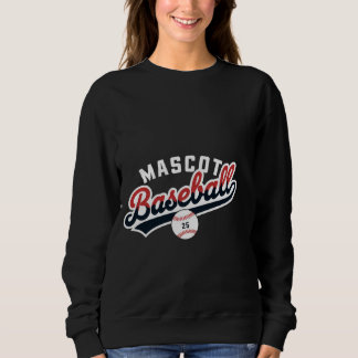 Sweatshirt Logo rétro de baseball Mascot