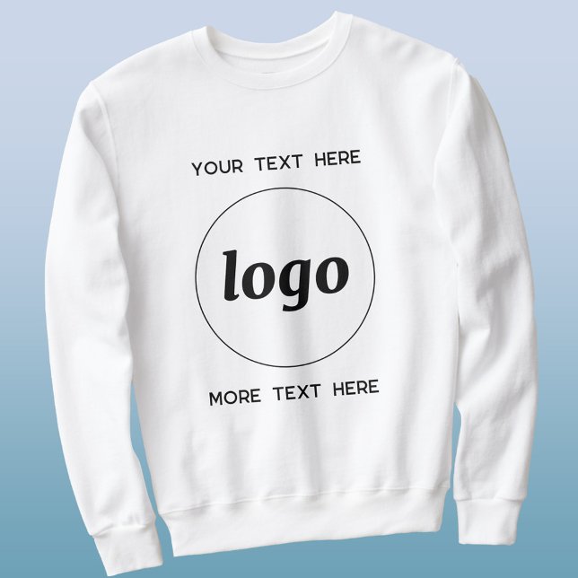 Sweatshirt Logo Simple Avec Texte Professionnel Promotionnel (Logo and custom text business promotional or uniform sweatshirt)