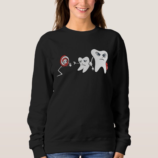 Sweatshirt Lollipop Tooth Dentist Dental Care Dental Assistan (Devant)