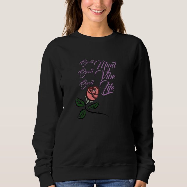 Sweatshirt Long sleeve T-shirt good vibe (Devant)