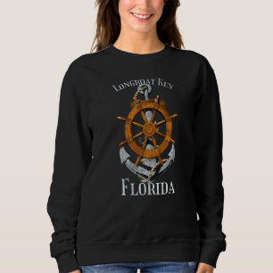Sweatshirt Longboat Key Florida Vacation Nautique Ancre Voile
