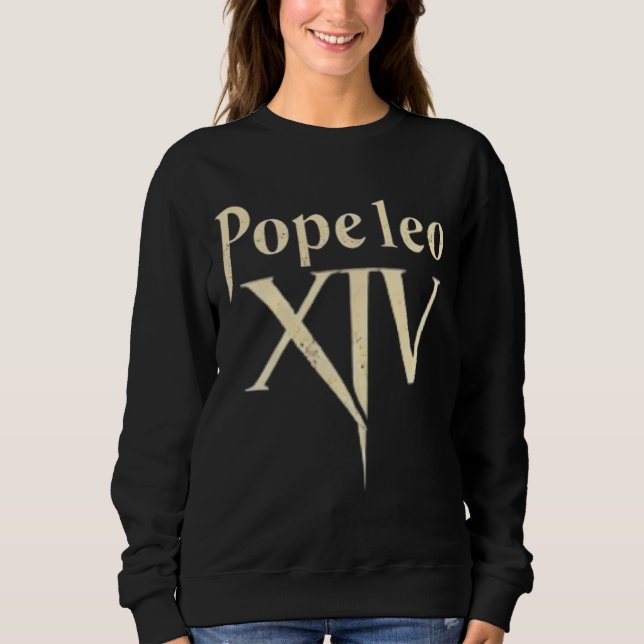 Sweatshirt Longue vie au Pape Léon XIV - Une nouvelle aube po (Devant)