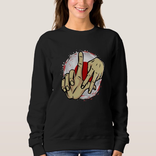 Sweatshirt Los Angeles California Chicano Japan Flag LA Hand  (Devant)