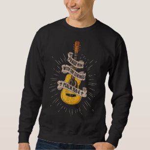 Sweatshirt Louez-Le Avec Les Cordes Jésus Guitare Acoustique