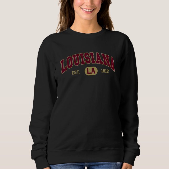 Sweatshirt Louisiana Classic Collegiate Varsity Style COZY (Devant)