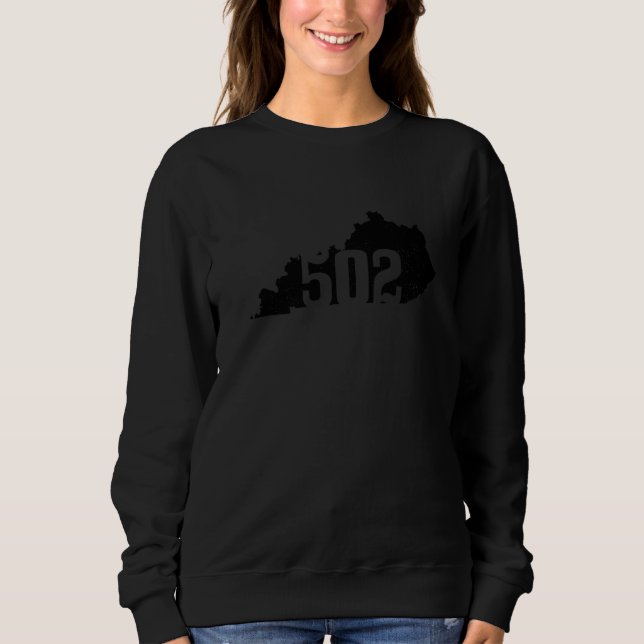 Sweatshirt Louisville 502 Indicatif régional Kentucky Map Sta (Devant)