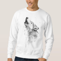 Loup gris hurlant dans la peinture aquarelle