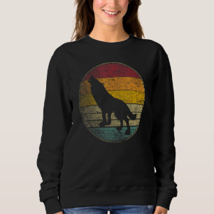 Sweatshirt Loup Loups Amour Soleil Rétro Vintage 70s 80s 90s