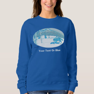 Sweatshirt Loup Solitaire En Hiver