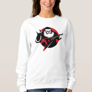 Sweatshirt Lourd métal Santa Claus Jouer de la guitare