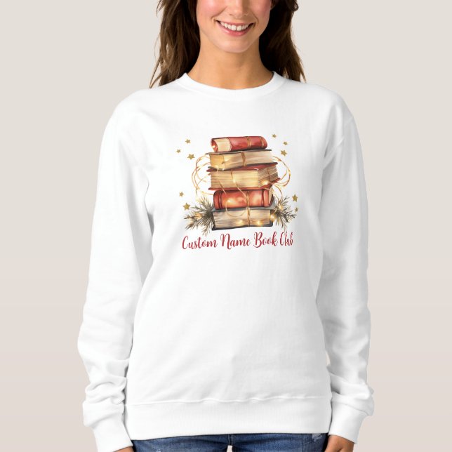 Sweatshirt Louveur de livres de vacances, Club de livres pers (Devant)