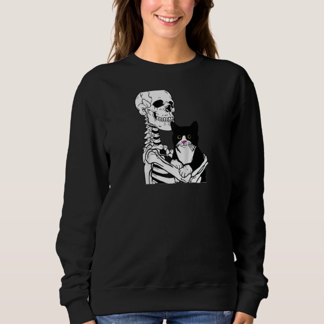 Sweatshirt Love Black Cat Femmes Chats Amateurs Tee Pour Enfa (Devant)