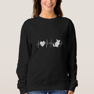 Sweatshirt Love Chinchillas Heartbeat Funny Chinchilla Zip