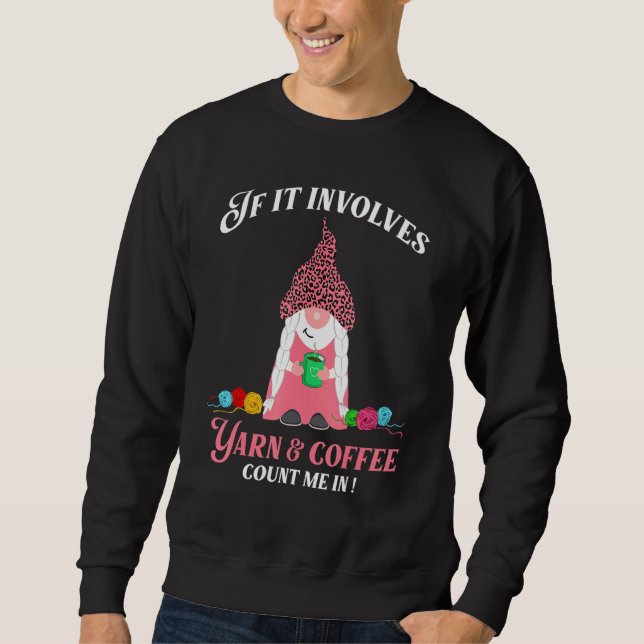 Sweatshirt Love Fer Et Café Gnome Leopard Femmes Tee (Devant)