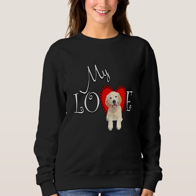 Sweatshirt Love Golden Retriever Love 2 (Devant)