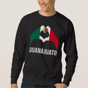 Sweatshirt Love Guanajuato Mexique Vacances Mexique Drapeau 2